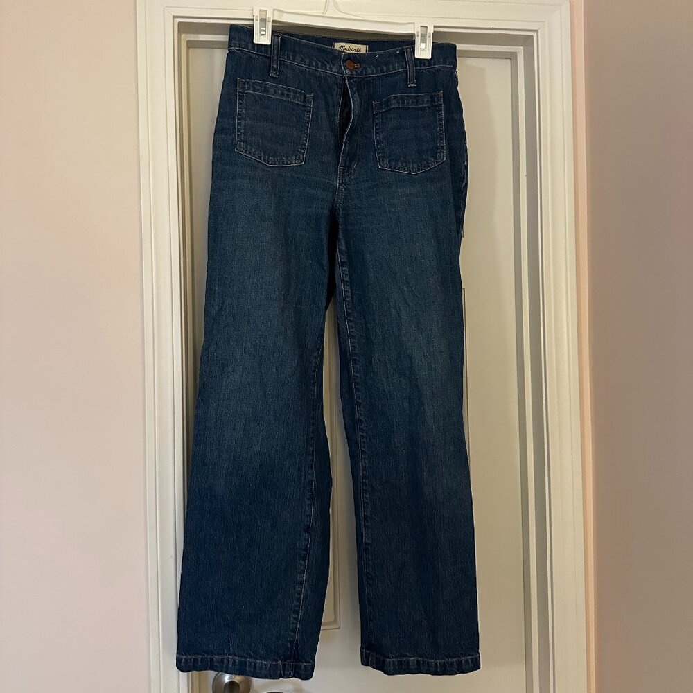 Madewell Dark Blue Wide Leg Jeans